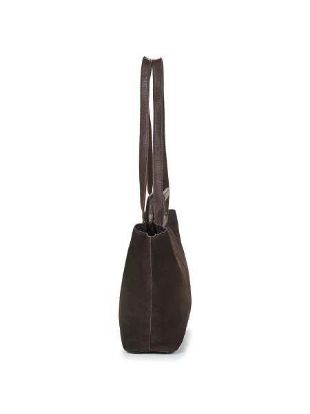 Szarvasbőr shopper táska Pieces barna