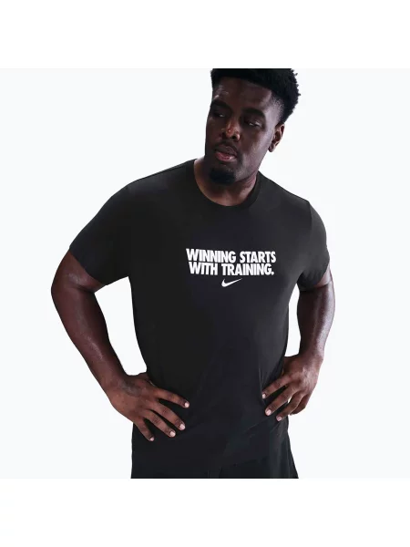 Tricou pentru bărbați Nike Dri-Fit Winning black negru