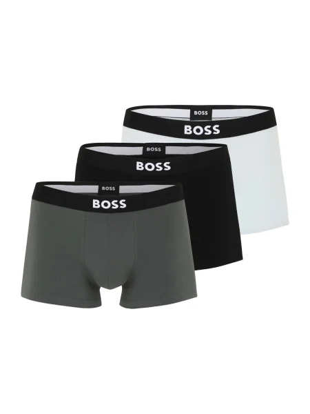 BOSS boxerky pánske s elastanom Trunk 3P ONE čierna