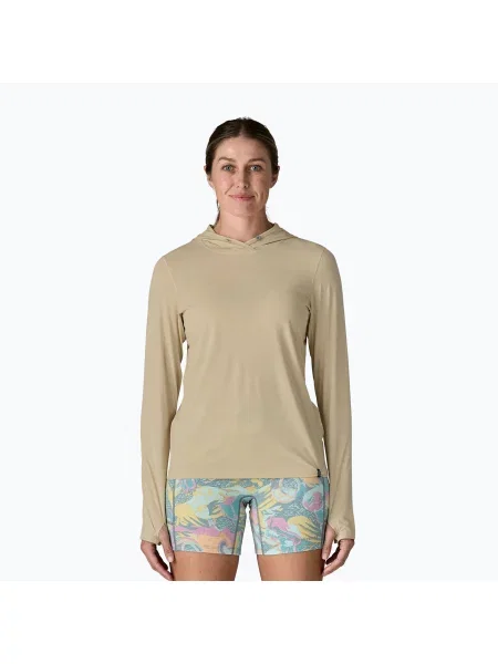 Кофта Patagonia Capilene Cool Ultra Hoody pumice/dyno white x-dye біла