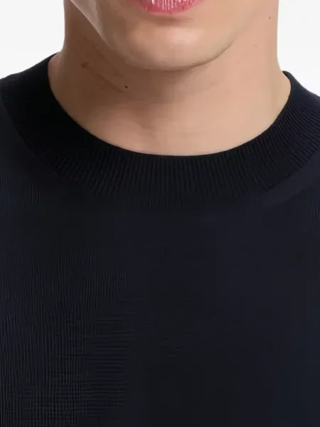 Tricou Boss de lână albastru