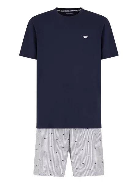 Emporio Armani Pijama scurtă albastru