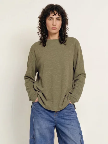 Allsaints Tričko S Dlouhým Rukávem Abel khaki