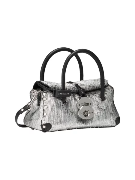 Torebka Zanellato skórzana szara