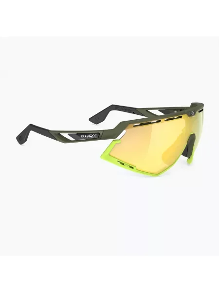 Napszemüveg Rudy Project Defender olive matte/multilaser yellow. Méret: OS sárga