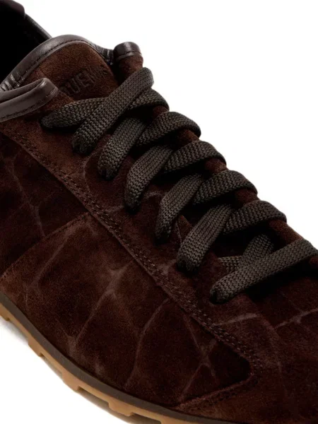 Pantofi tenis Jacquemus din piele de căprioară tenis maro