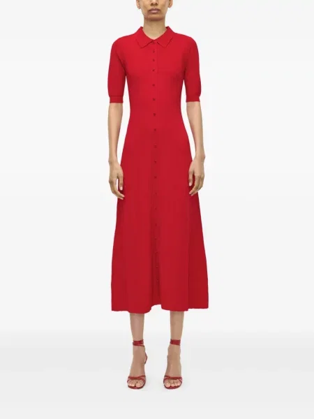 Rochie midi Adam Lippes roșu