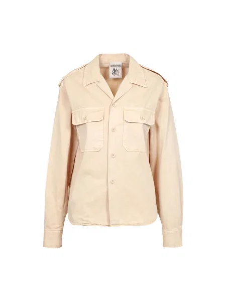 Kołnierzykowy kurtka Semicouture klasyczna beżowa