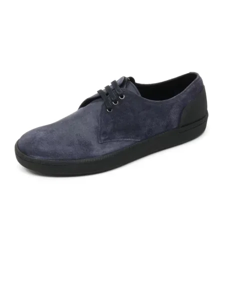 Półbuty Car Shoe sznurowane niebieskie