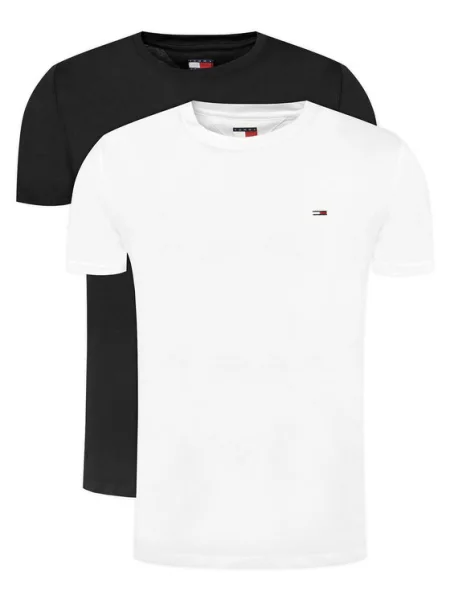 Тениска Tommy Jeans с принт черно