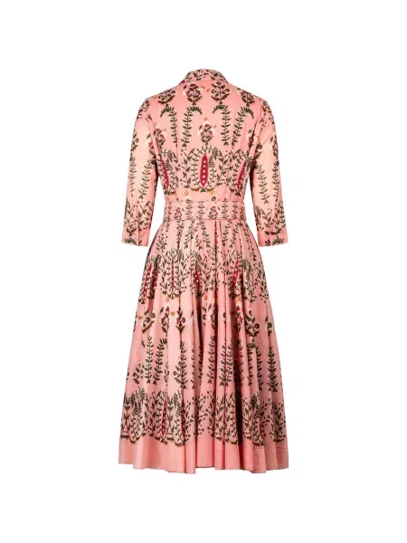 Rochie midi Samantha Sung cu model floral cu imagine roz