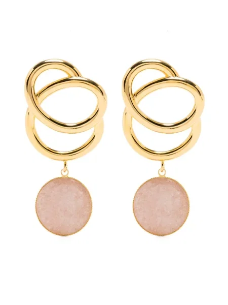 Kolczyki D'estree z kamieniami białe