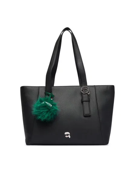 Karl Lagerfeld Shopper táska Ikon Pebble fekete