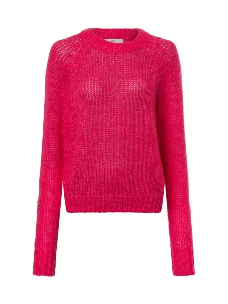 Ipuri Essentials Sweter z dzianiny Kobiety wyrazisty róż jednolity M