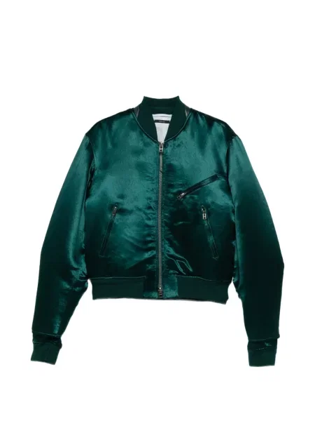 Geacă bomber Tom Ford din satin verde