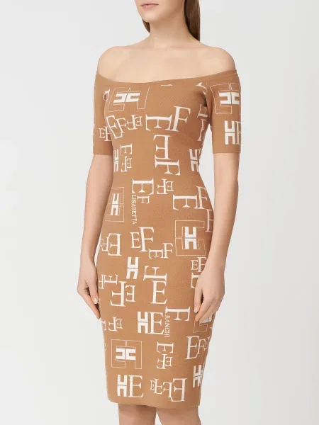 Платье Elisabetta Franchi коричневое