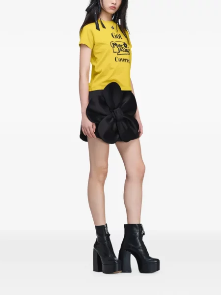 Fusta mini Marc Jacobs cu aplicații negru