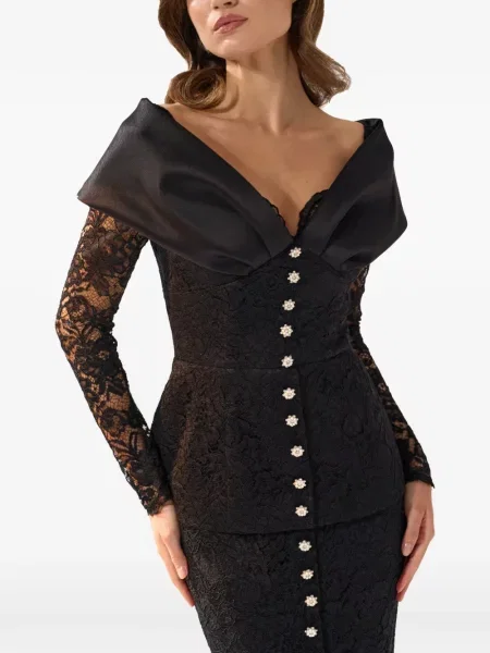 Rochie Silk Love & Lace de mătase negru