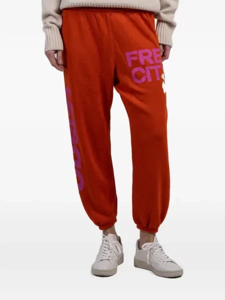 Pantaloni Freecity cu imagine portocaliu