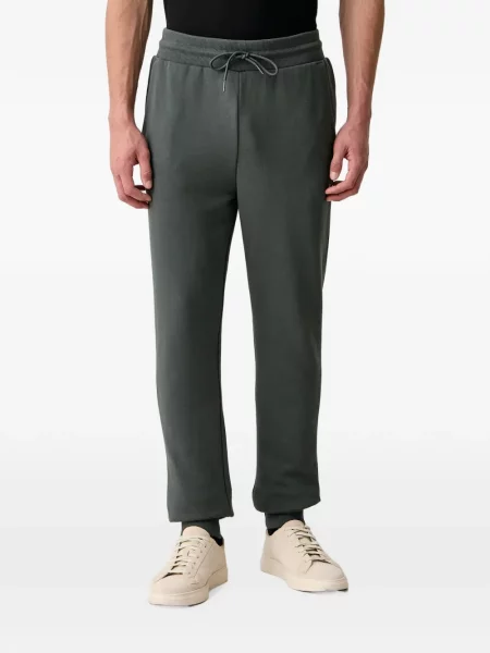 Pantaloni Napapijri cu broderie alergare cu cordon verde