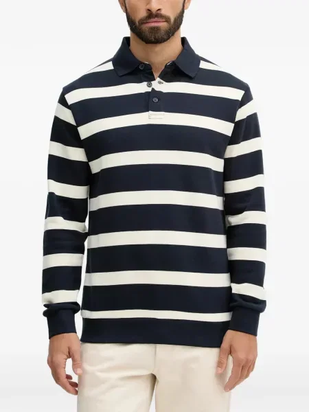 Lung tricou polo Lindbergh albastru