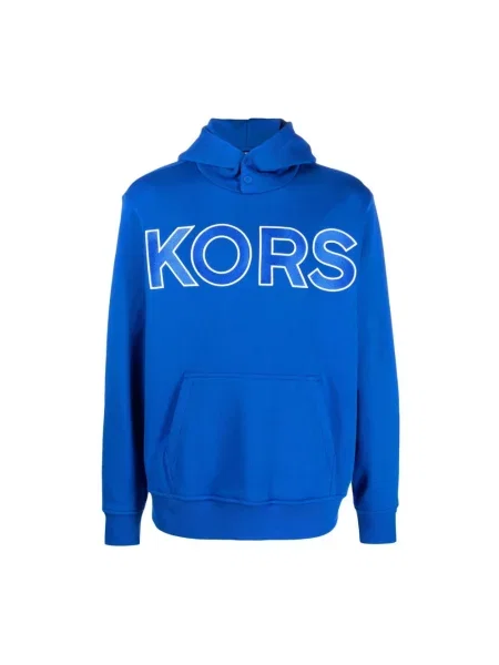Bluza z kapturem Michael Kors z kapturem niebieska