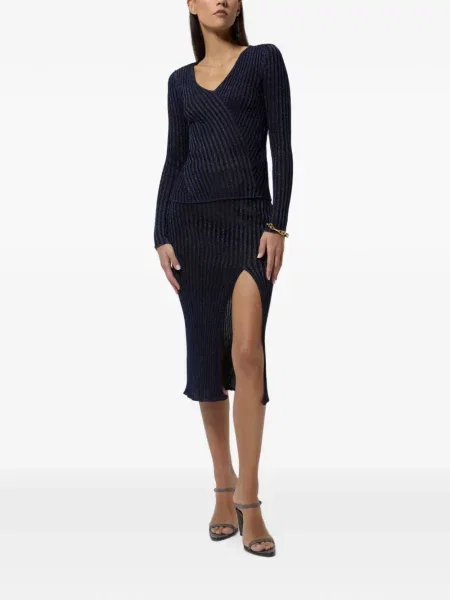 Pulover Missoni cu decolteu în V albastru