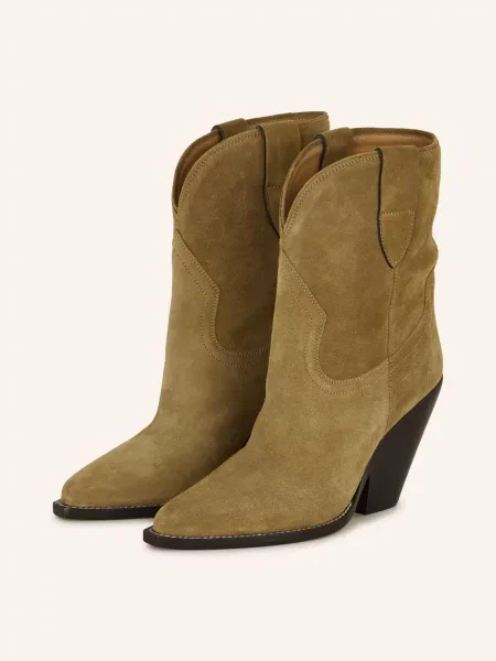 Isabel Marant Botki Leyane-Gb beige beżowe