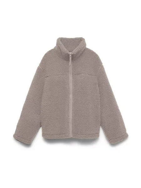 VERO MODA Jachetă fleece VMKARLA taupe gri