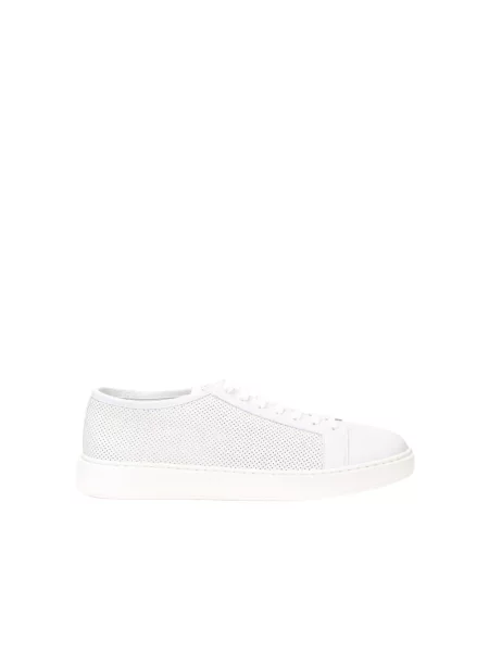 Sneakersy Santoni skórzane białe