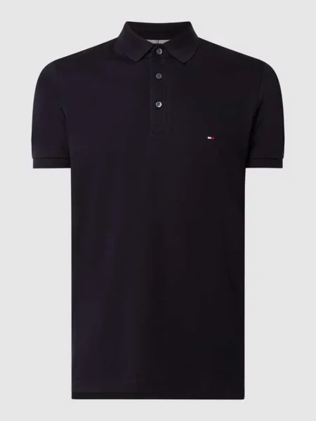 Tommy Hilfiger Koszulka Polo Z Piki Slim Fit blau niebieskie