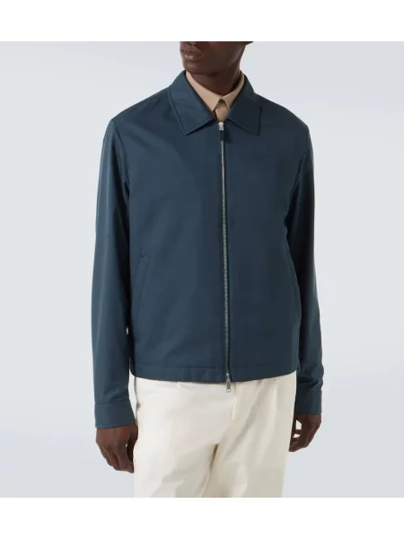 Geanta de piele Zegna albastru