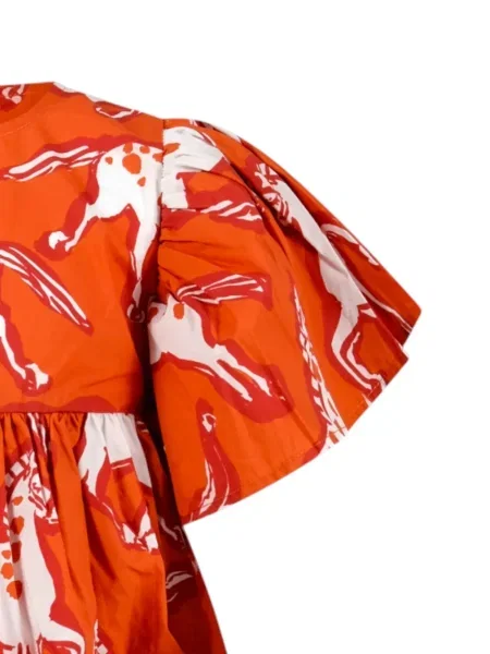 Sukienka dziecięca Stella Mccartney pomarańczowa