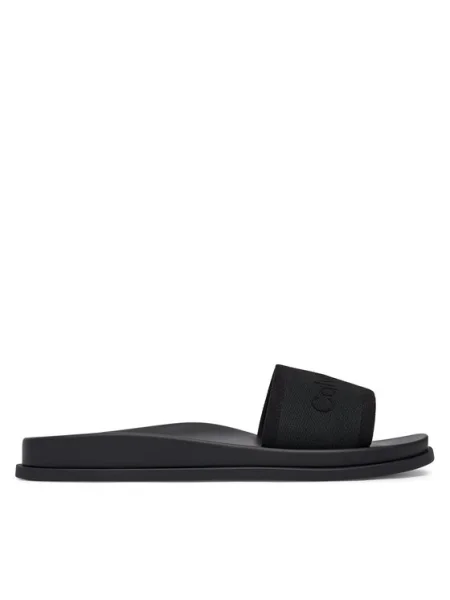 Papucs Calvin Klein City Sandal Mule Webbing fekete