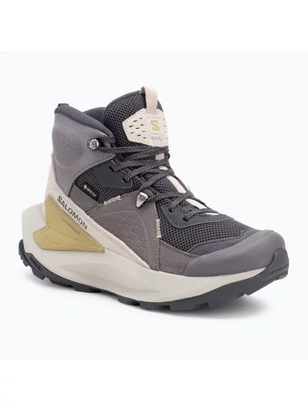 Turistické boty Salomon Elixir Mid GTX nine iron/shark/silver cloud stříbrné