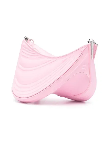 Torebka crossbody Mugler skórzana różowa