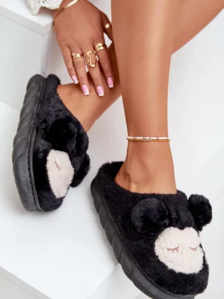 Domáce papuče Fk1 čierna