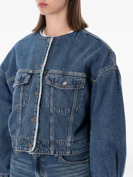Levágott öves magas derekú szoknya Levi's® fekete