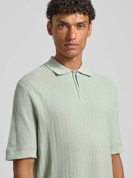 Koszulka polo o kroju regular fit z czystej bawełny ekologicznej model CRAN' Selected Homme