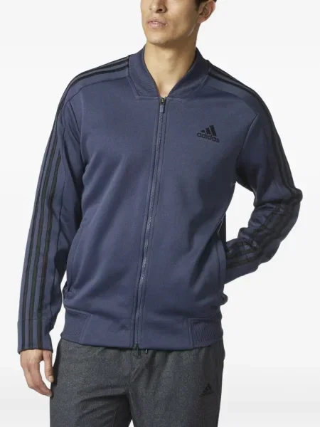 Geacă bomber Adidas tricotate albastru