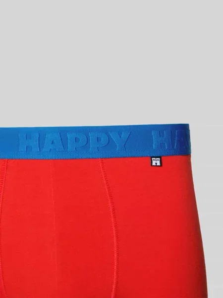 Bokserki z elastycznym z logo w zestawie 3 szt. Happy Socks czerwone