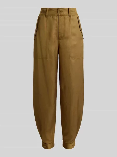 Spodnie cargo o kroju relaxed tapered z mieszanki i lnu Lauren Ralph Lauren