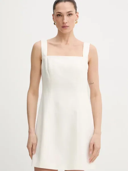 Сукня з додаванням льону BOSS Orange C Dalily помаранчева