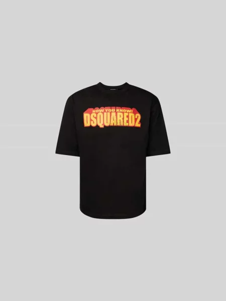 T-shirt z nadrukiem z logo Dsquared2 czarna