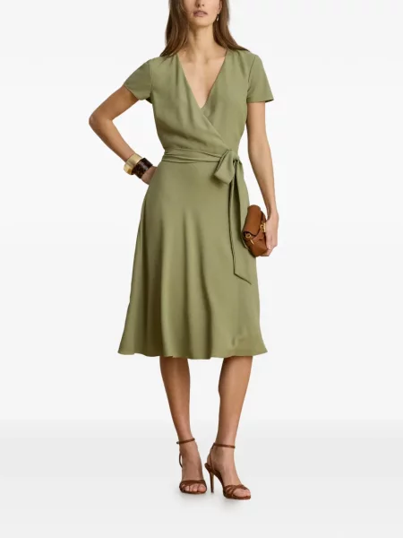 Cu centură rochie midi Lauren Ralph Lauren verde