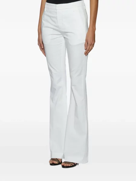 Pantaloni Dondup evazate alb