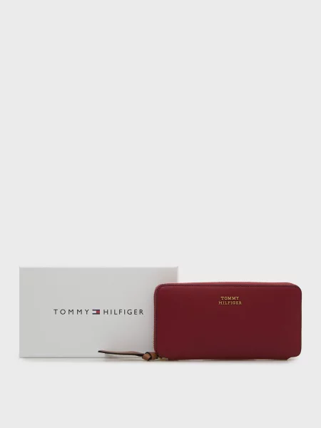 Кожаный кошелек Tommy Hilfiger красный