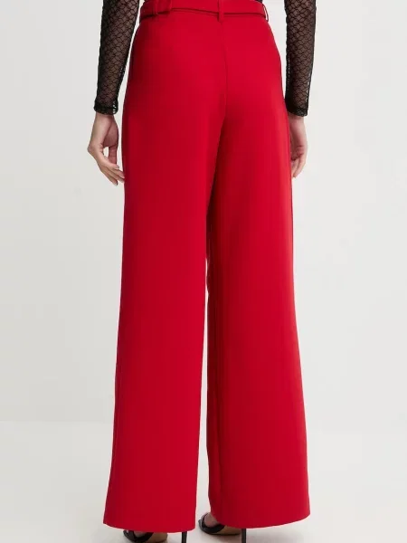 Kalhoty Morgan široké high waist PRED.F červená