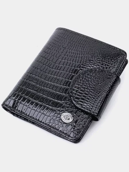 Кожаный кошелек St Leather Accessories черный