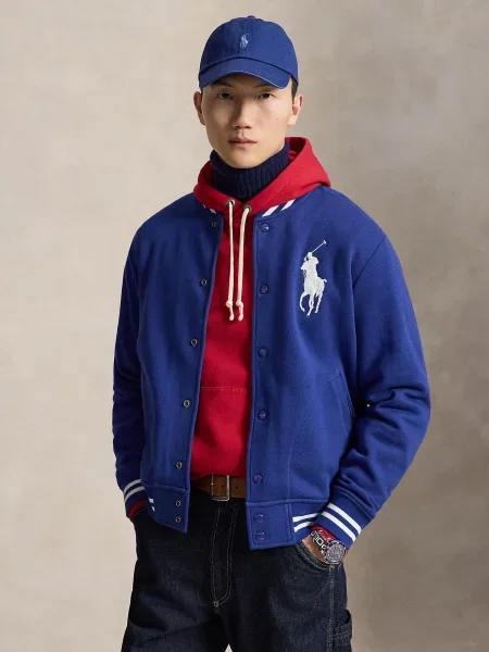 Polo Ralph Lauren Tepláková bunda / biela modrá